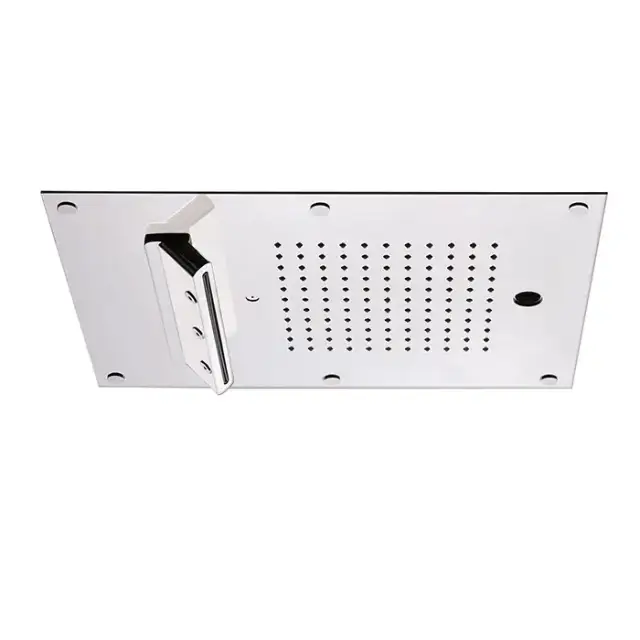 Carimali MyDream Верхний душ 450х300 мм, потолочный, 121 форсунка, 3 потока воды: дождь, каскад, распылители, двойной каскад, цвет: хром