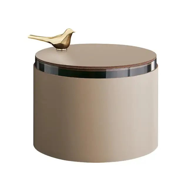 ADJ Шкатулка Bird диаметр 15хH10см, цвет каппучино/золото