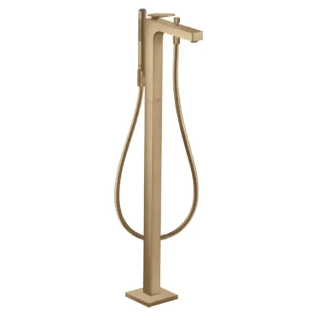 Axor Citterio Смеситель для ванны, напольный, с ручным душем, текстура, цвет: шлифованная бронза
