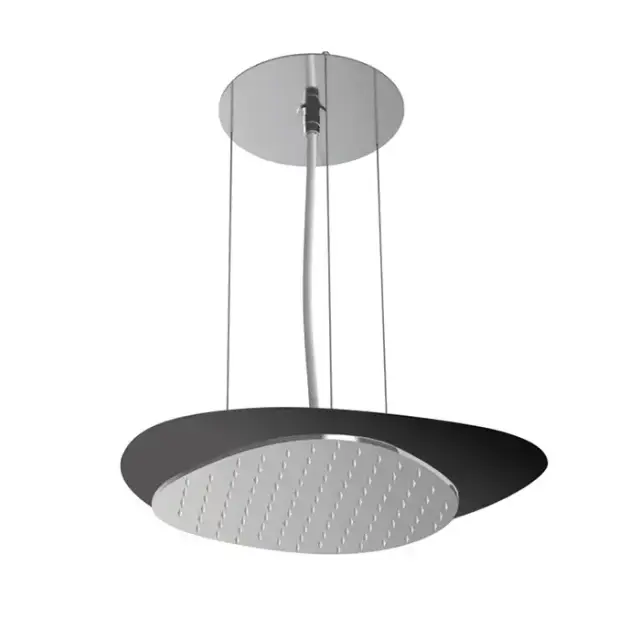 Carlo Frattini Wellness Верхний душ Cloud, подвесной, потолочный монтаж, верхняя пластина черная, цвет: хром