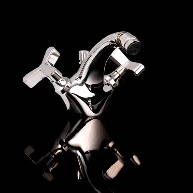 Devon&Devon Tribeca Смеситель для биде на 1 отв, с донным клапаном, цвет: никель блестящий