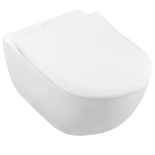 Villeroy&Boch Subway 2.0 Унитаз подвесной 370*560*365, безободковый, в комплекте сиденье SlimSeat, микролифт, CeramicPlus, цвет альпийский белый
