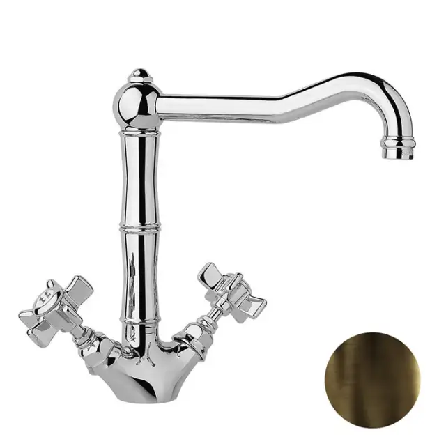 Nicolazzi Cucina Смеситель для раковины, на 1 отв., излив: 225мм,   цвет: тёмная бронза