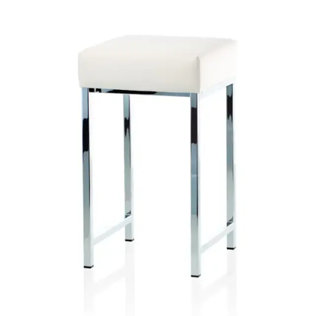 Decor Walther DW 64 Табурет 30x30x52cм, напольный, цвет: хром / белый