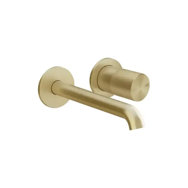 Gessi Habito Unito Смеситель для раковины, настенный, цвет: Brass Brushed PVD