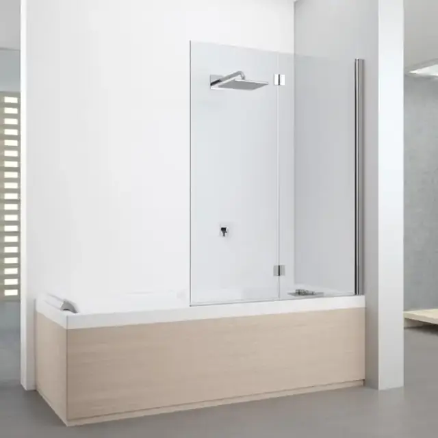 Novellini Young Шторка на ванну 120х151,6см., правая DX, стекло прозрачное, цвет: хром