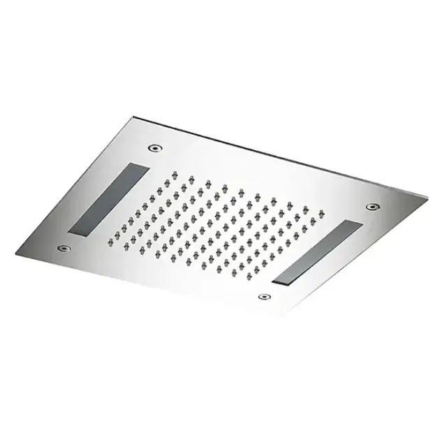 Almar Chromotherapy Встраиваемый верхний душ 30х30см., 1 тип струи, хромотерапия, цвет: Mirror Stainless Steel