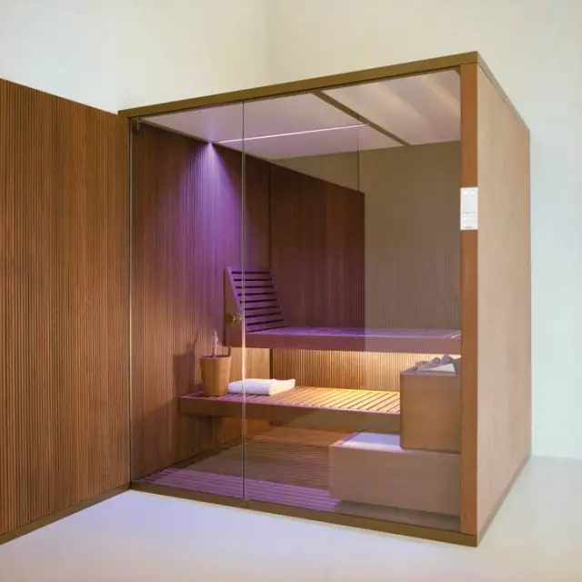 Effegibi BodyLove S Сауна 200x176x220см, угловая DX, цвет: хемлок