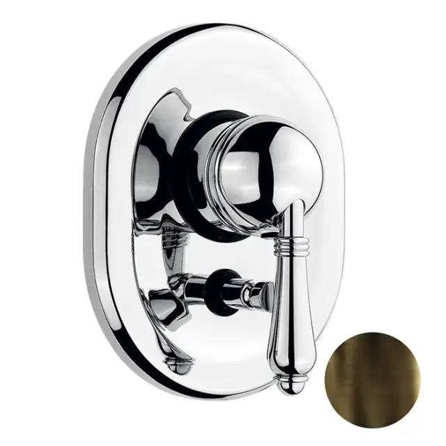 Nicolazzi El Capitan Встраиваемый смеситель для душа с переключением, 2 источника, цвет: тёмная бронза