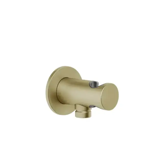 Gessi Ingranaggio Держатель для душевой лейки с выводом воды, цвет: Brushed Brass PVD
