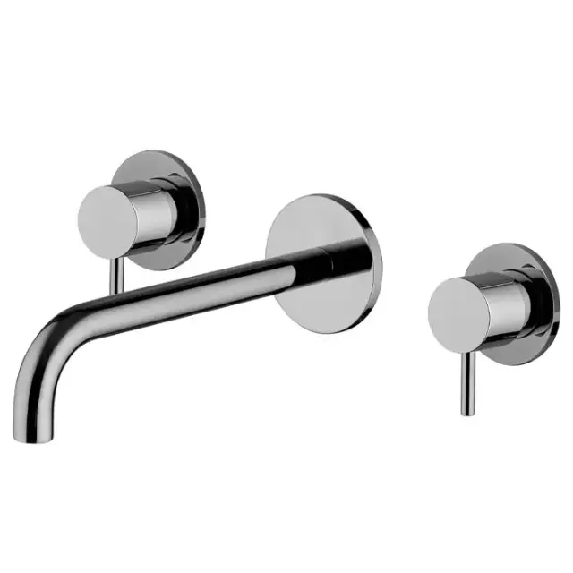 Carlo Frattini Spillo Up Смеситель для раковины, встраиваемый, излив: 15см, с донным клапаном, внешняя часть, цвет: хром