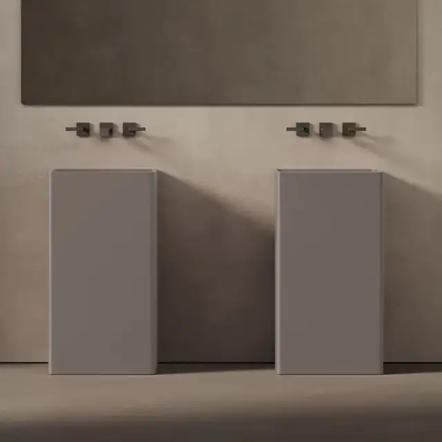 DEA DESIGN Pedestal Basin Раковина напольная 45х45хh90см, цвет grey brown