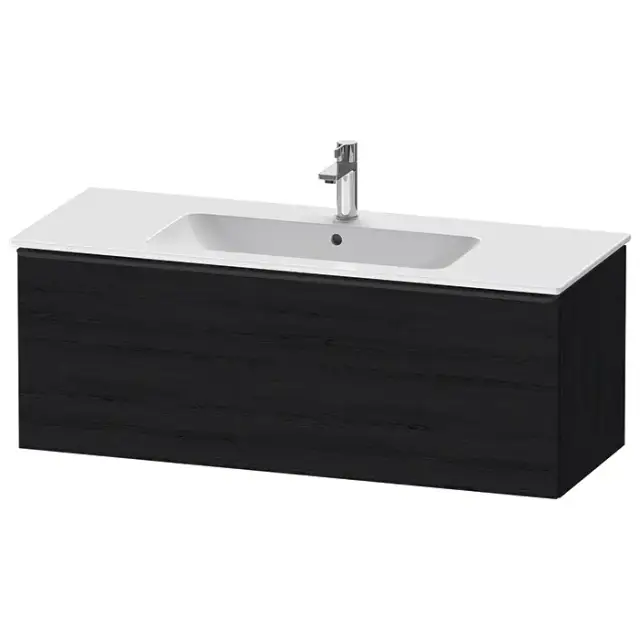 Duravit D-Neo Тумбочка подвесная 121х44x46.2см., раковина, 1 ящик, цвет: Black Oak