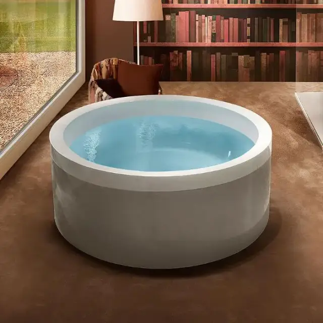 Gruppo Treesse EOS 160 Ванна 160xh66см., модель VTL со сливной колонкой с панелями для установки в центре, цвет: белый