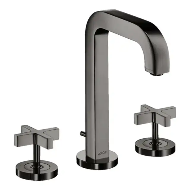 Axor Citterio Смеситель для раковины 170, на 3 отв., с донным клапаном, цвет: полированный черный хром