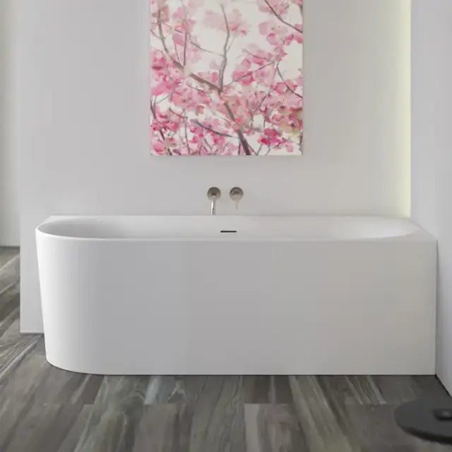 KNIEF Fresh Left Ванна пристенная, угол справа, 180х80х60см, цвет: белый