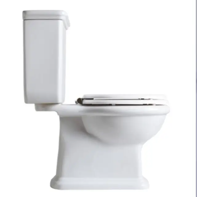 SIMAS Lante Унитаз моноблок 70.5х38.5см, с горизонтальным сливом с бачком с боковой ручкой смыва, фурнитура бронза, цвет белый