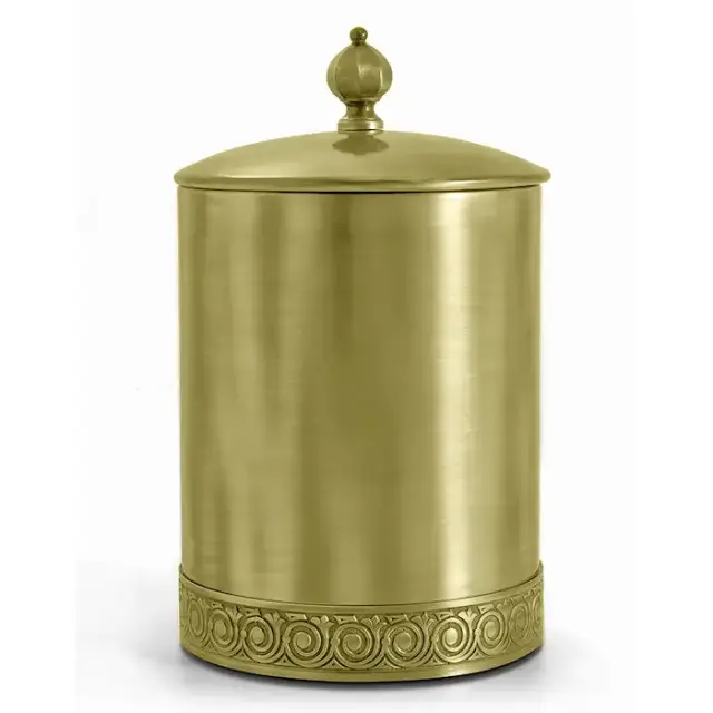 3SC Bally Ведро Ø22х30см., с крышкой, ручка Zar, цвет: Matt Satin Brass