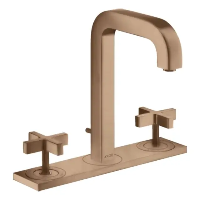 Axor Citterio Смеситель для раковины 170, на 3 отв., с панелью, с донным клапаном, цвет: шлифованное красное золото