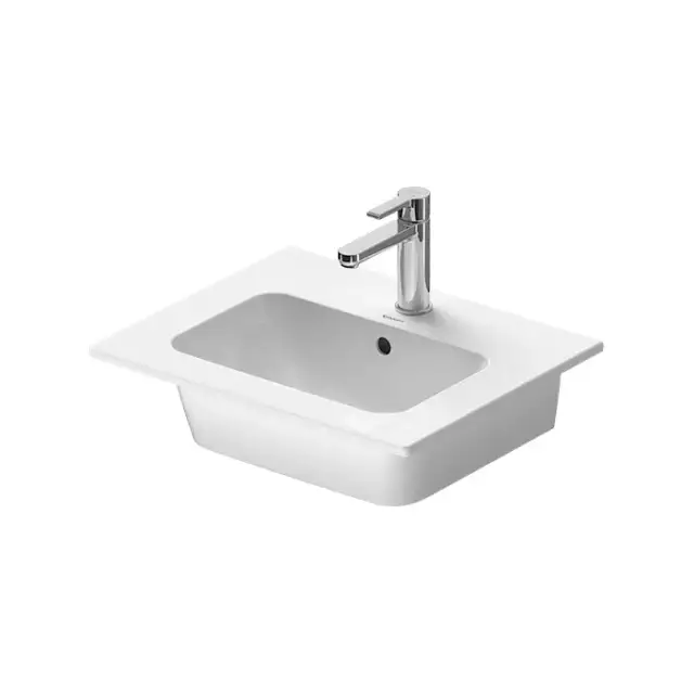 Duravit Me by Starck Раковина накладная 53х43см, с переливом, с 1 отв., WonderGliss, цвет: белый