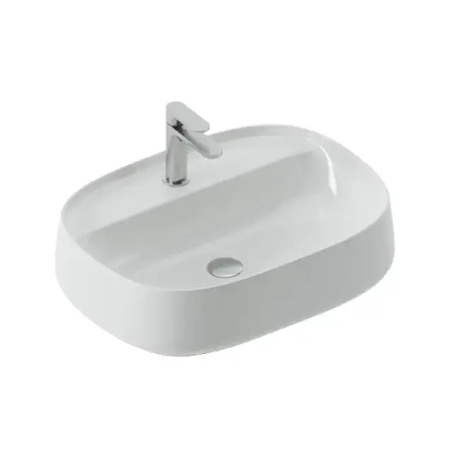 Artceram Whisky 60 Раковина накладная 60х45см., с 1 отв., покрытие saniglaze, цвет: белый