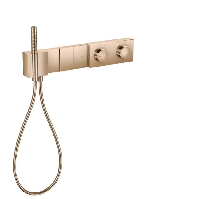 Axor Edge Смеситель для душа 540/100, встраиваемый, термостат, на 3 источника с ручным душем, внешняя часть, цвет: красное золото