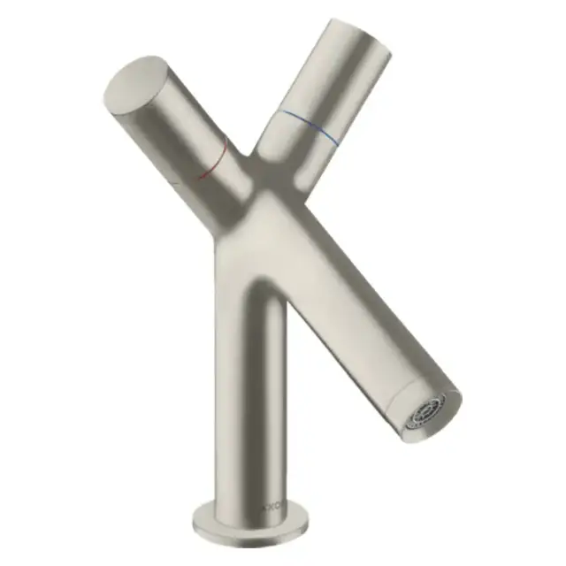 Axor Starck Cмеситель для раковины 80, на 1 отв., с донным клапаном, цвет: сталь