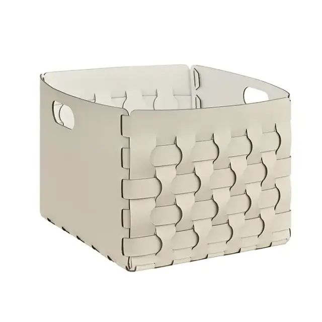 ADJ Корзинка Dubai, 35x40xH30 см., цвет: панна котта/белый