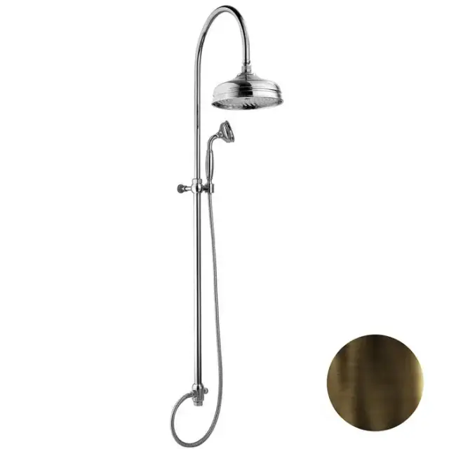 Nicolazzi Doccia Душевая стойка с верхним душем Ø 30см, с переключателем и ручным душем, цвет: тёмная бронза