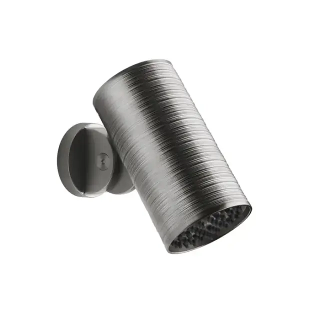 Gessi 316 Trame Верхний душ Ø7.9см., с настенным креплением, тропический ливень, цвет: Steel Brushed