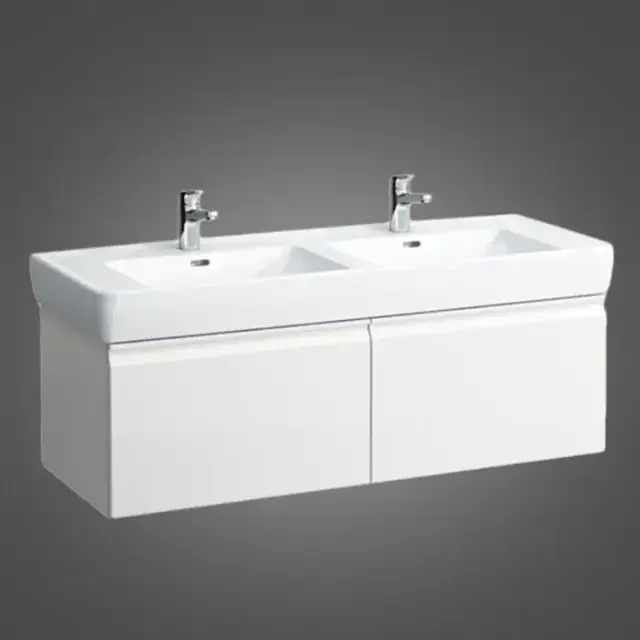 Laufen Pro Тумба с раковиной 122x45x39см., подвесная, 2 выдв ящика, цвет: белый матовый