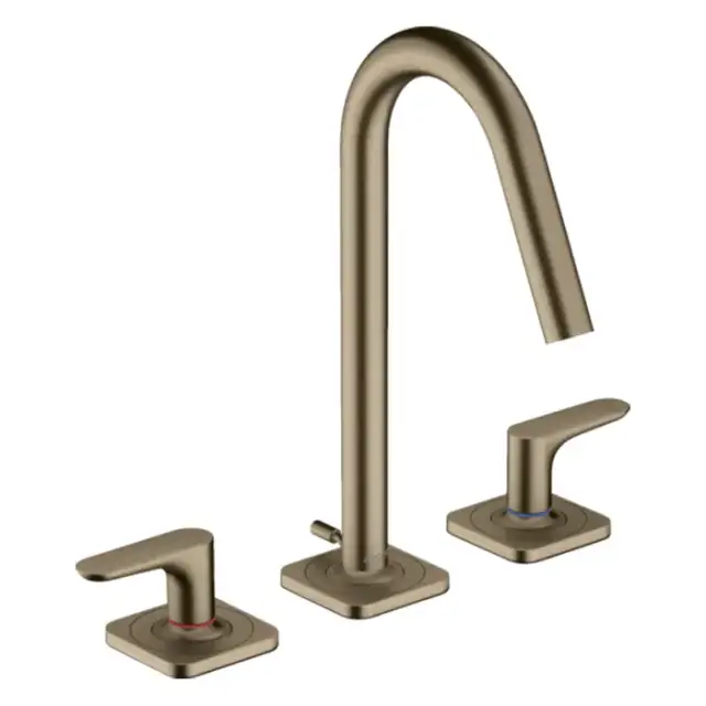 Axor Citterio M Смеситель для раковины, на 3 отв., с донным клапаном, цвет: шлифованный никель