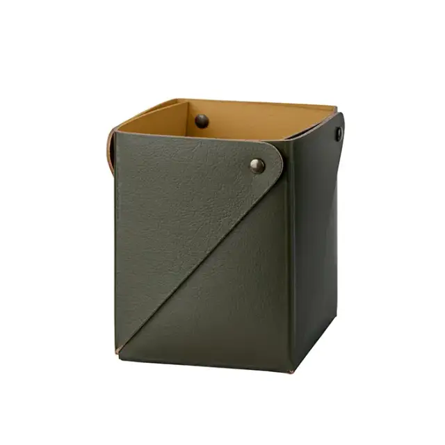 Colombo Adj Коробочка MIU, 7x7xH8 см , цвет: оливковый/горчичный