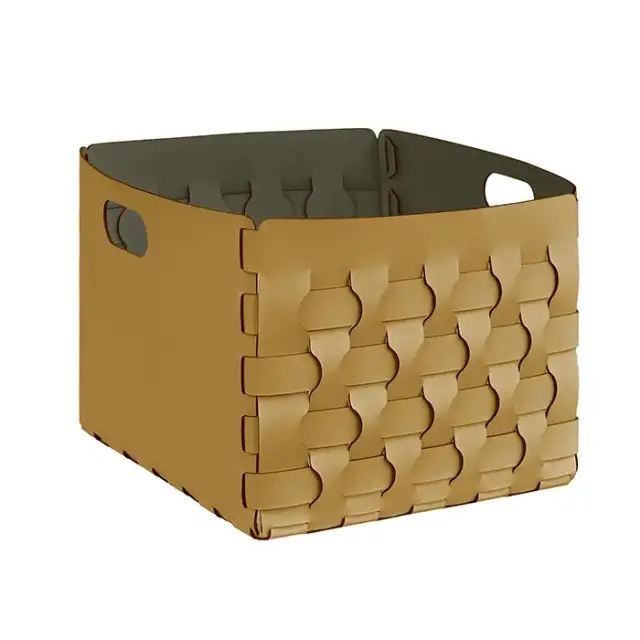 ADJ Корзинка Dubai, 35x40xH30 см., цвет: горчичный/оливковый
