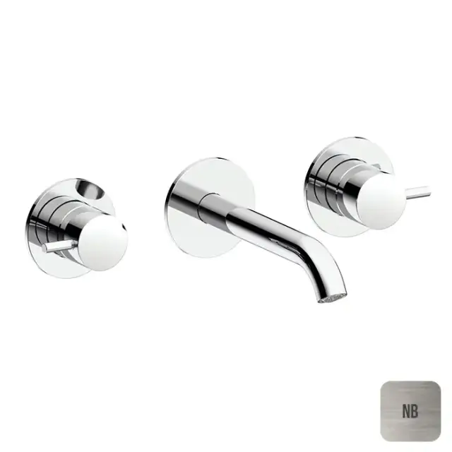 Almar Mixers Смеситель для раковины, настенный, цвет: никель брашированный