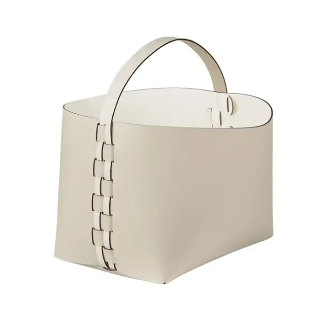 ADJ Корзина Helena, 35x30xH26 см., цвет: панна котта/белый