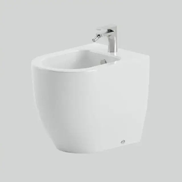 Artceram Monet Биде напольное 36х54х48см., 1 отв., приставное, saniglaze, цвет: белый глянцевый