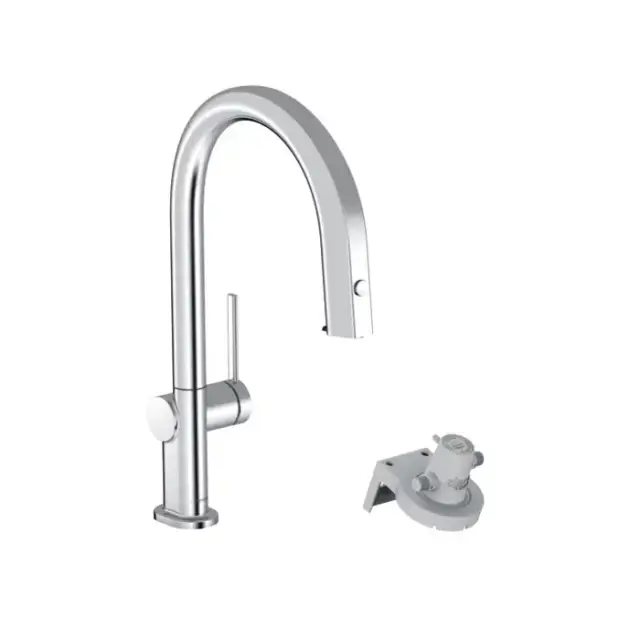 Hansgrohe Aqittura Смеситель для кухни, 1 отв., с вытяжным изливом 1jet и функцией фильтрации, цвет: хром