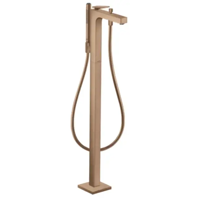Axor Citterio Смеситель для ванны, напольный, с ручным душем, текстура, цвет: шлифованное красное золото