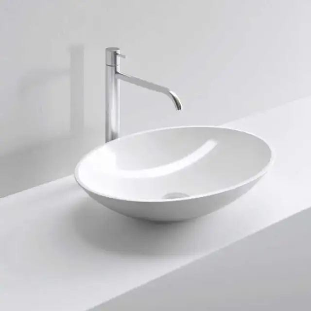 NOORTH milldue edition Раковина 58х42х12 см, без отв., накладная, цвет: белый