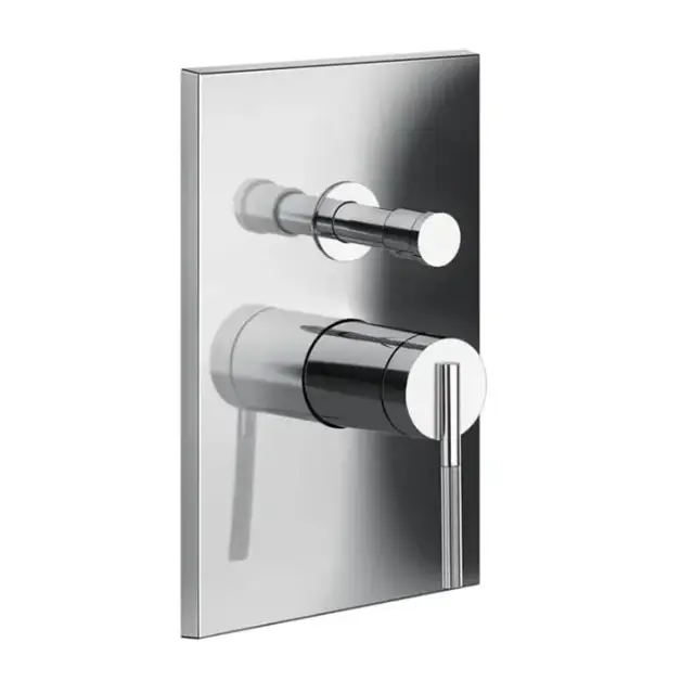 Gessi Ingranaggio Встраиваемый однорычажный смеситель на 2 выхода с перекл., внешняя часть, цвет: хром