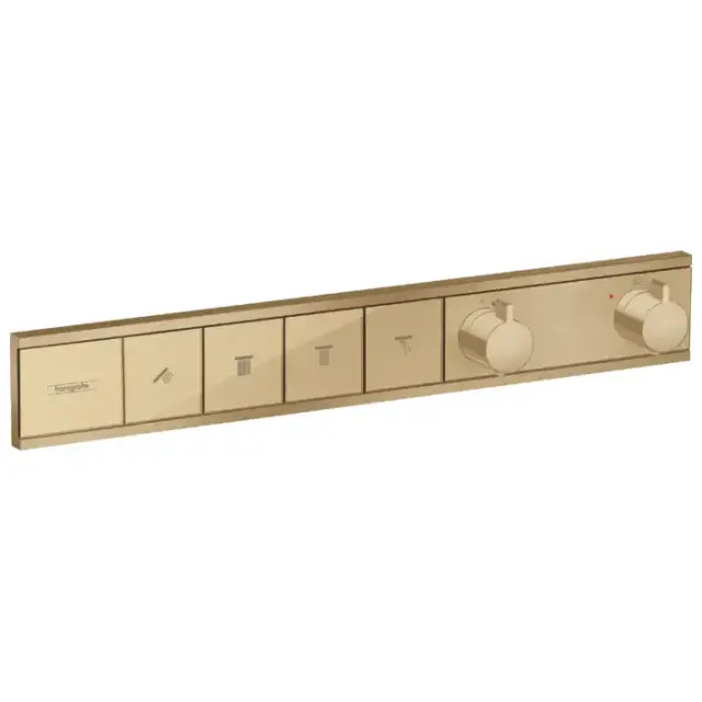 Hansgrohe RainSelect Смеситель для душа, встраиваемый, термостатический, 4 источника, цвет: шлифованная бронза