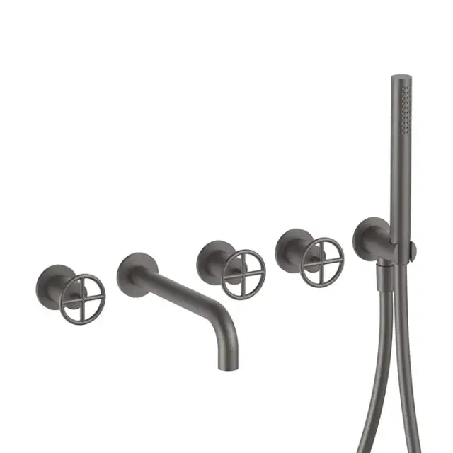 Fantini Fontane Bianche Встраиваемый смеситель для ванны, цвет: Matt Gun Metal PVD