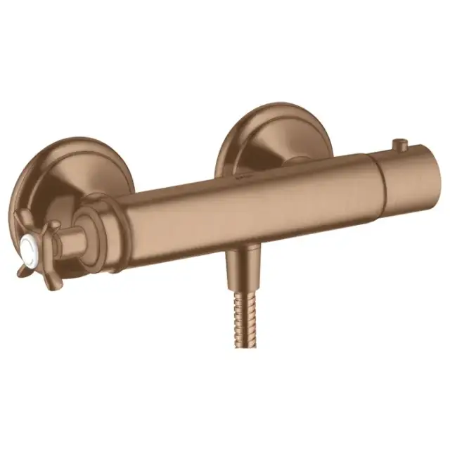 Axor Montreux Смеситель для душа, термостатический, настенный, цвет: шлифованное красное золото