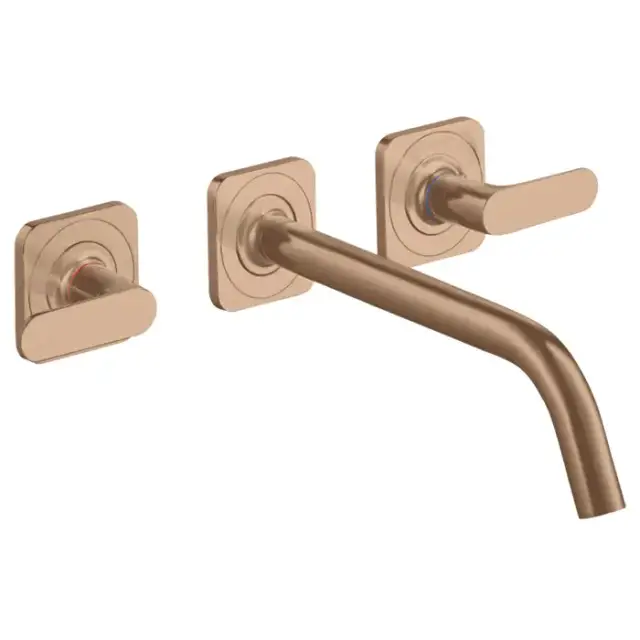 Axor Citterio M Смеситель для раковины, встраиваемый, излив: 22.6см., ручка: рычаг, цвет: шлифованное красное золото