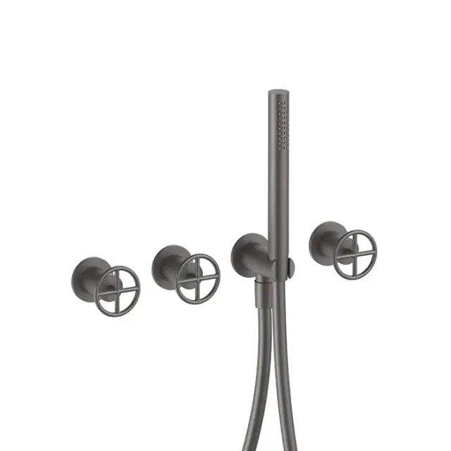 Fantini Fontane Bianche Встраиваемый смеситель для ванны, без излива, цвет: Matt Gun Metal PVD