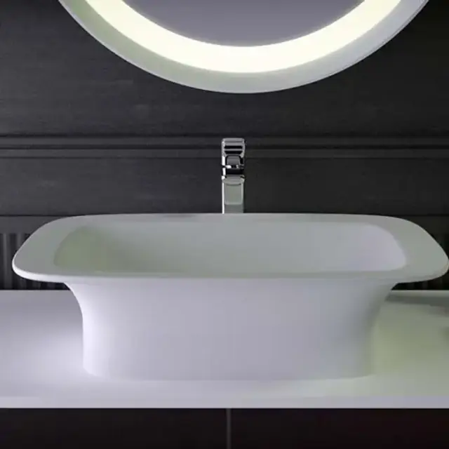 KNIEF Glam Раковина 60х45х116 см, без отв., цвет: белый матовый