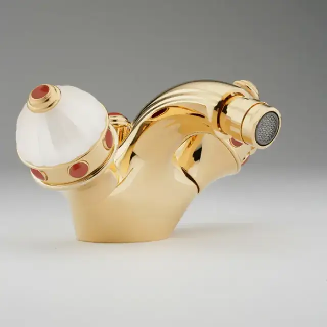 THG Cheverny Jaspe rouge Смеситель для биде, 1 отв., цвет: золото/красная яшма