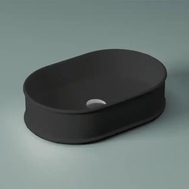 Artceram Atelier Раковина 60x40х15 см, без отв., накладная, без перелива, цвет: черный