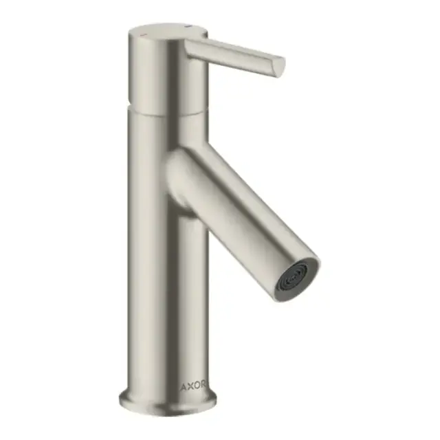 Axor Starck Смеситель для раковины 80, на 1 отв., с донным клапаном, цвет: сталь